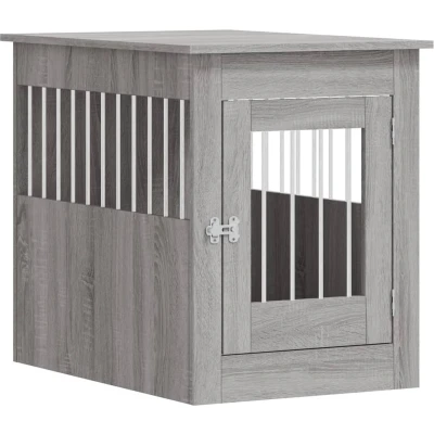 Afbeelding van Hondenbench 55 x 80 68 cm bewerkt hout grijs sonoma