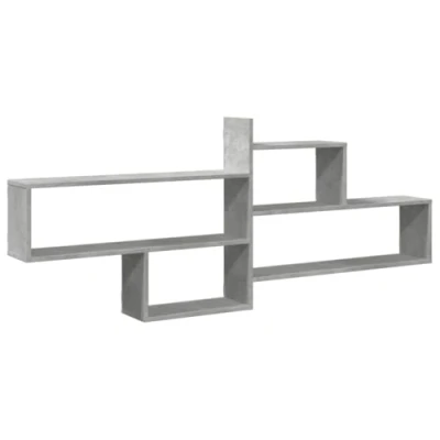 Afbeelding van vidaXL Wandschap 167,5x18x68 cm bewerkt hout betongrijs