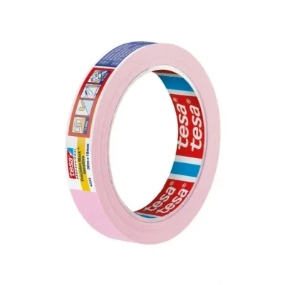 Afbeelding van Tesa roze precisie gevoelige afplaktape 50m x 19mm