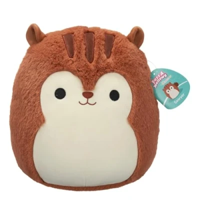 Afbeelding van Squishmallows FuzzAMallows Sawyer pluche dier bruine eekhoorn 30 cm zeldzaam exclusief origineel 2024