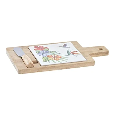 Afbeelding van Kaasplank DKD Home Decor 21,5 x 11,8 1,5 cm Multicolour Keramiek Tropisch