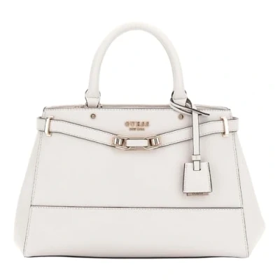 Afbeelding van GUESS Handtas Schoudertas Silvye Luxury Satchel Stone Lichtgrijs