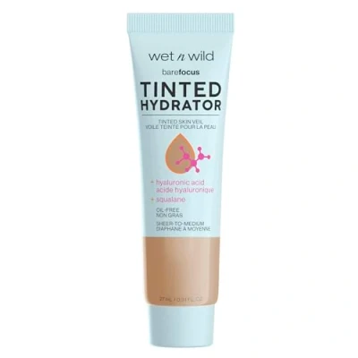 Image de Wet n Wild Bare Focus Tinted Hydrator, Hydratant Teinté pour le Visage à Base d&#039;Acide Hyaluronique, Couvrance Légère Moyenne, Fini Semi Mat un Éclat Naturel Sans Défaut, Teinte Hâlée Moyenne