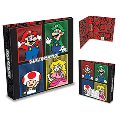 Afbeelding van Pyramid International Ringband Super Mario A4 (4 kleuren design) officieel product SR73396 geel/rood