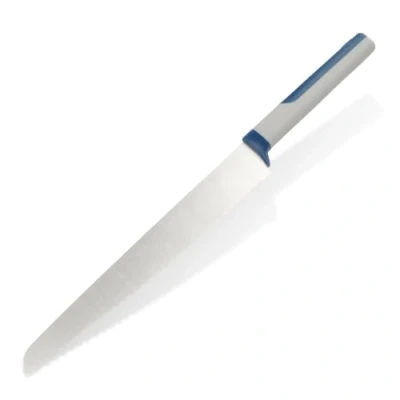 Afbeelding van Tasty 20 cm gekarteld broodmes met Japans staal, scherp broodmes, mes, keukenmes, ergonomische handgreep, roestvrijstalen lemmet, afmetingen: 35,5 x 3,5