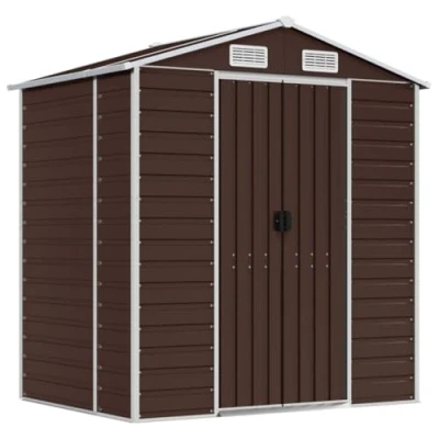 Afbeelding van vidaXL Tuinschuur 191x130x198 cm gegalvaniseerd staal bruin