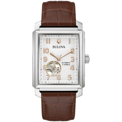 Afbeelding van Bulova Sutton Automatic 96A268 Horloge Leer Bruin Ø 36.5 mm
