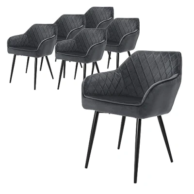 Afbeelding van Set van 6 eetkamerstoelen Amino velvet ML Design