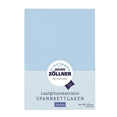 Afbeelding van .Julius Zöllner 8390347350 jersey hoeslaken voor boxmatras 68 x 90 tot 100 cm, lichtblauw
