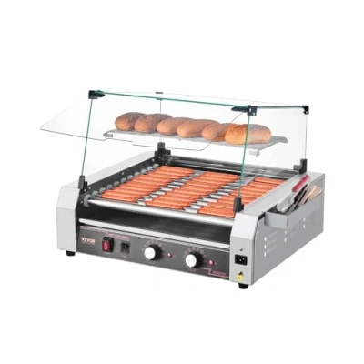 Image de VEVOR Machine à hot dogs commerciale 11 rouleaux 30 étagère amovible
