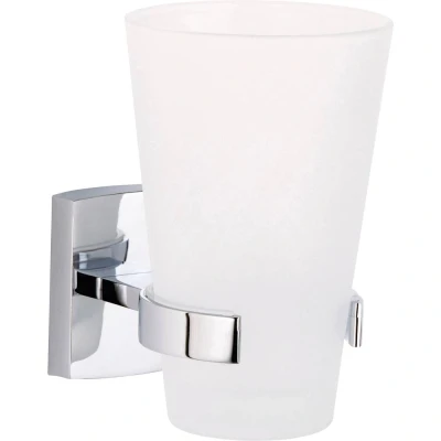 Afbeelding van tesa 40270 00000 00 klaam Tandenborstelbeker Lijm Chroom (glanzend), Wit (gesatineerd)