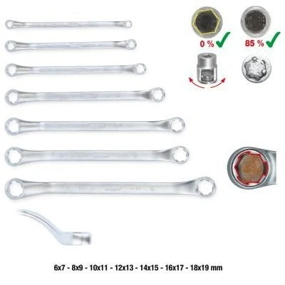 Afbeelding van KS Tools, Spanner, 517.1555 (19 mm, 18 7 16 15 8 14 12 13 17 9 6 10 11 mm)