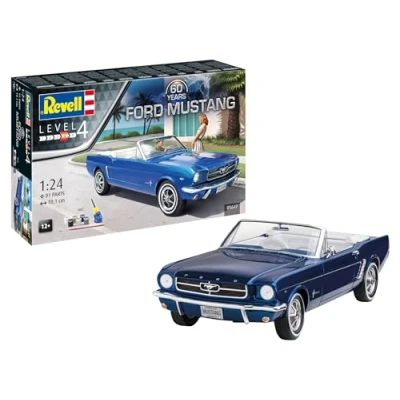 Afbeelding van 1:24 Revell 05647 60th Anniversary of Ford Mustang Auto Geschenkset Plastic Modelbouwpakket