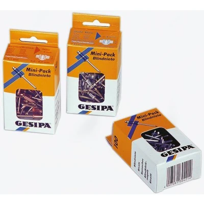 Afbeelding van Gesipa 1433535 Mini Pack Blindklinknagel Platbolkop AL/ST 4 x 12 mm (100st)