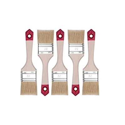 Afbeelding van HARDY WORKING TOOLS Platte penseelset, 6 delig, 25 mm breed, beschilderde kwastenset met houten handvat, penselen serie *36*, stuks, penseelset A0200 360610