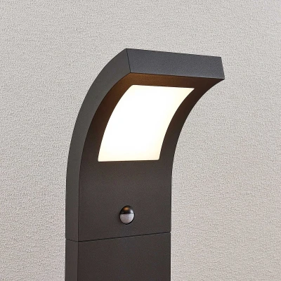 Afbeelding van Arcchio Padverlichting, zuillampen 1licht aluminium, polycarbonaat H: 60 cm grafietgrijs (RAL 840 M), opaalwit Inclusief lichtbron
