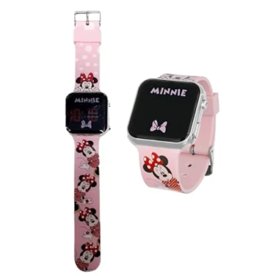 Afbeelding van CARTOON Minnie Mouse digitaal horloge met led display, siliconen armband voor meisjes