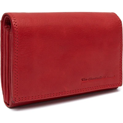 Afbeelding van The Chesterfield Brand Leren Portemonnee Rood Avola