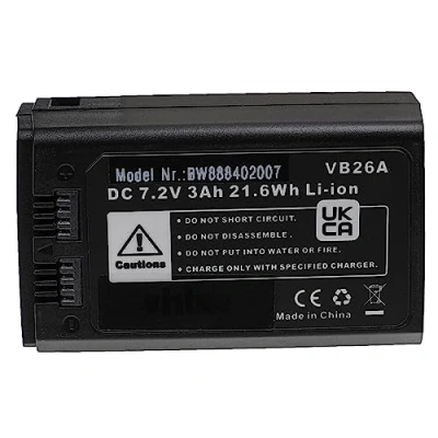 Afbeelding van vhbw Vervangende batterij voor Godox VB26, VB26A flitser, cameraflitser (3000mAh, 7,2V, Li Ion)