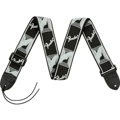 Image de Fender Monogrammed Sangle pour Guitare Noir/Gris Clair/Gris Foncé Noir