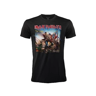 Afbeelding van Iron Maiden The Trooper T shirt, officieel zwart Rock shirt. Heavy Metal Band. Katoen, uniseks, volwassenen, jongens., zwart.