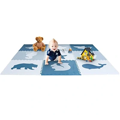 Afbeelding van Little Toby Speelmat Baby Speelkleed Foam 180 x cm Blauw