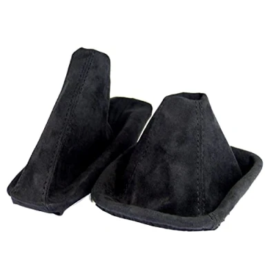 Afbeelding van L &amp; P Car Design L&amp;P A0100 Versnellingspook + handremhuls geschikt voor BMW 3 serie E46 zachte microvezel zwart