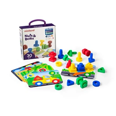 Afbeelding van Miniland 45303 moeren en bouten, meerkleurig