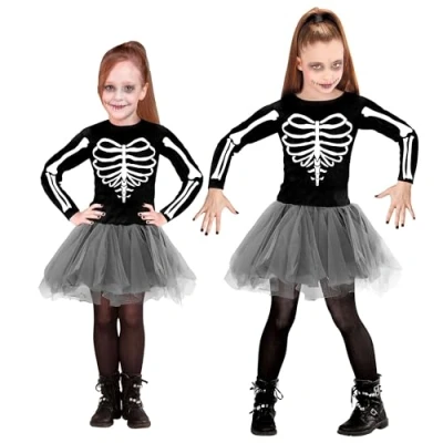 Afbeelding van WIDMANN Kinderkostuum skeletdanseres, Magere Hein, Halloween kostuum