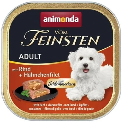 Afbeelding van Animonda Dog Vom Feinsten gourmet centre 22x150g met rund &amp; kip