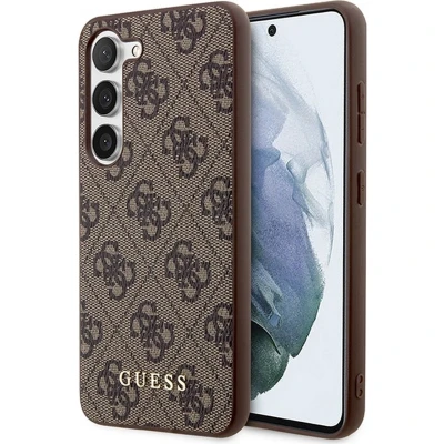 Afbeelding van Guess 4G Back Case Geschikt voor Samsung Galaxy S24 (S921) Bruin