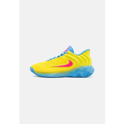 Afbeelding van Nike Performance Giannis Immortality 4 Basketbalschoenen, Heren, Maat: 43, Lightening/hyper pink/university blue Textiel/ synthetisch