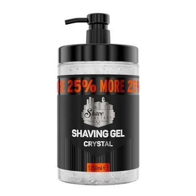 Afbeelding van The Shave Factory Shaving Gel perfecte scheerervaring, hydratatie, bescherming en comfort voor mannen hoogwaardige scheergel een ultrazachte verfrissende scheerbeurt (Crystal, 1250 ml)