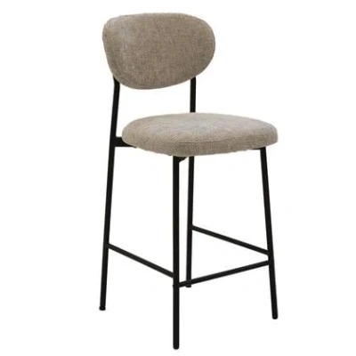 Afbeelding van Giga Meubel Barstoel Beige Stof 44x50x97cm Vajèn Set van 2