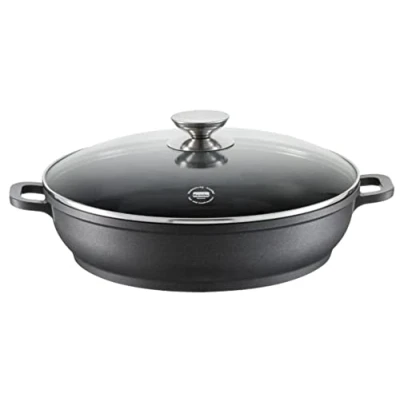 Afbeelding van Berndes Vario Click Induction Smoorpan met deksel Aluminium Ø32 cm Zwart