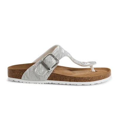 Afbeelding van Tamaris Teensandalen, Dames, Maat: 39, Silver struct Textiel