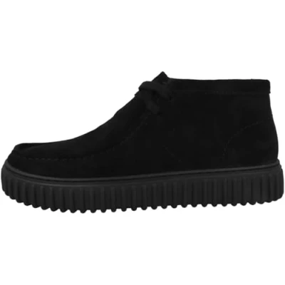 Afbeelding van CLARKS Torhill Hi Heren Veterschoenen Suede Zwart