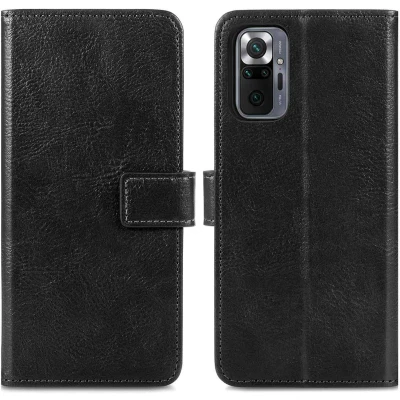 Afbeelding van iMoshion Hoesje Geschikt voor Xiaomi Redmi Note 10 Pro Met Pasjeshouder Luxe Bookcase Zwart