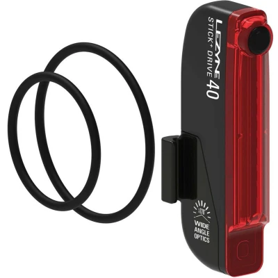 Afbeelding van Lezyne Stick Drive Achterlicht Fietsverlichting Achter Achterlamp Fiets Oplaadbare USB Fietslamp Veiligheidslampje 7 standen Zwart