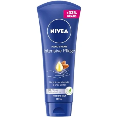 Afbeelding van Nivea intensieve handverzorgingscrème (100 ml), rijke huidcrème met amandelolie voor hydratatie, handverzorging de unieke geur