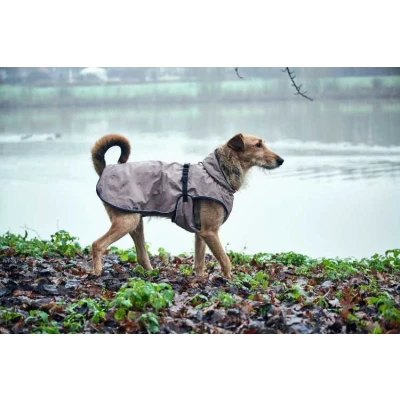 Afbeelding van HUNTER Uppsala Hondenjas Polyester Uitneembare fleecevoering Taupe Maat: 30 cm Halsomvang: 22 40 Borstomvang: 36 60 (GELIEVE ALVORENS BESTELLEN OPMETEN)