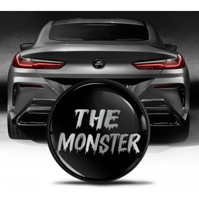 Afbeelding van Biomar Labs BMW 51148219237 embleem, kofferbak, 74 mm, zilver, EZ 17 logo Monster