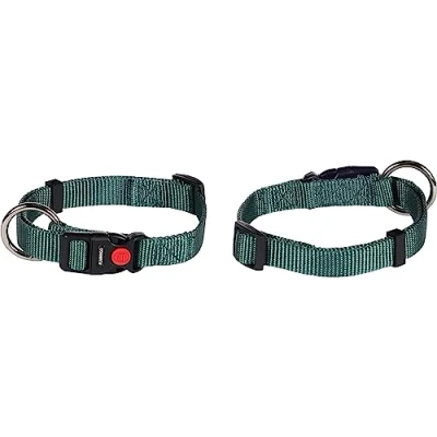 Afbeelding van Hond Halsband Ziggi Donkergroen XXS 15 25cm 10mm