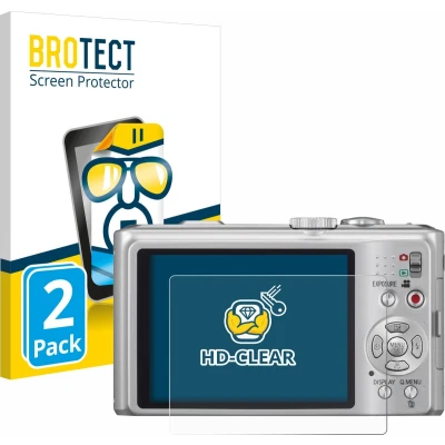 Afbeelding van BROTECT Screenprotector voor Panasonic Lumix DMC TZ10 Folie Beschermfolie transparant (2 Stuks)