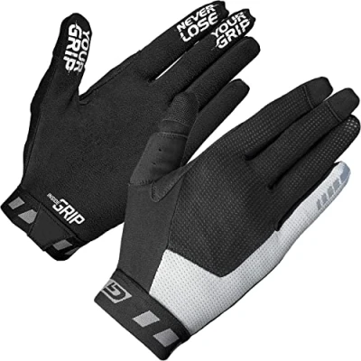 Afbeelding van GripGrab Vertical InsideGrip Lange Vinger Zomer Race MTB Gravel Fietshandschoenen zonder Padding Zwart Unisex Maat L