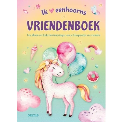 Afbeelding van Vriendenboek Deltas Ik hou van eenhoorns