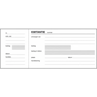 Afbeelding van Kwitantieboekje Sigel Expres 84x205mm blok a 100 blad