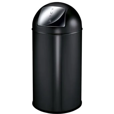 Image de EKO Poubelle avec couvercle à pression 40 L Noir mat