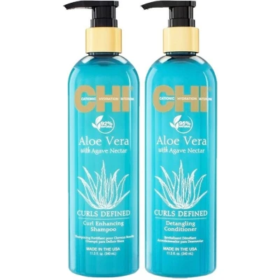 Afbeelding van CHI Aloe Vera Shampoo 340ml + Conditioner bundel/set/pakket Haibu by Kapperskorting.com