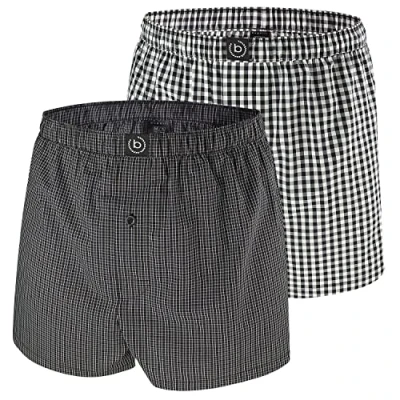 Afbeelding van bugatti 2 PACK WEB Boxershort, Heren, Maat: Medium, Schwarz